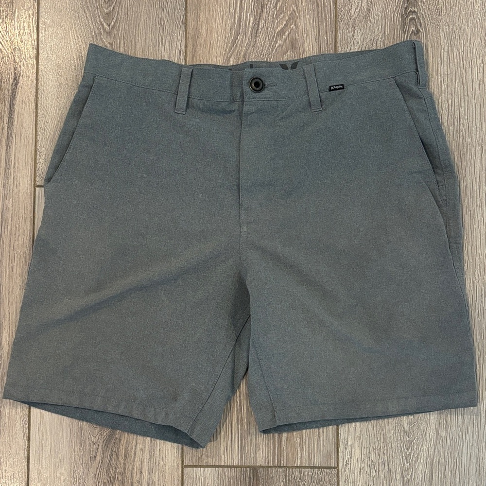 Hurley Men's Charcoal Flat Front Shorts